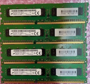 W295☆Micron DDR3 PC3-14900E-13-13-E3 4GB ×4計16GB Memory メモリー 動作確認済み