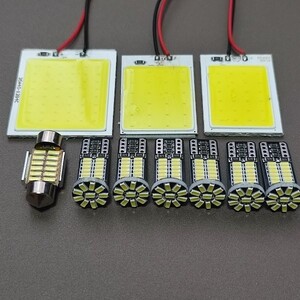 超爆光！ZVW40系 プリウスα T10 LED ルームランプ ナンバー灯 COB全面発光 10点セット ホワイト トヨタ /c48/c24/34/t28