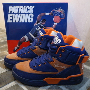 箱あり EWING ATHLETICS EWING 33 HI US10 28cm ブルー パトリック ユーイング アスレチックス バスケ ハイカット スニーカー