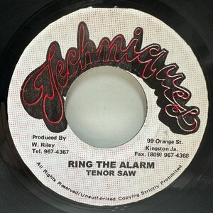 【DANCEHALL CLASSIC】良好!! JAプレス 7インチ TENOR SAW Ring The Alarm (Techniques ) STALAG使いのサウンドクラッシュ定番 45RPM.