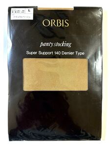 Lサイズ ORBIS スーパーサポート140デニールタイプ パンティストッキング ストッキング パンスト着圧 引き締め 美脚 ナチュラルベージュ