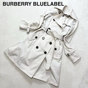 【1円～】BURBERRY　BLUELABEL　バーバリーブルーレーベル　トレンチコート　ライナー付き　ノバチェック　レディース　 ベージュ