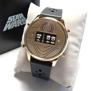 【ffw61】限定 FUTURE FUNK×STAR WARS コラボ腕時計 フューチャーファンク×スターウォーズ C-3PO FFSW-102-YG-RB ゴールド黒ラバーベルト