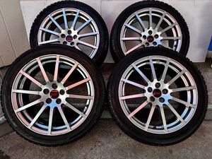 BR9 レガシィ 18インチ STI アルミホイール 4本セット 18×7.5J PCD100 5H 5穴 オフセット55 ハブ径56 スバル ENKEI