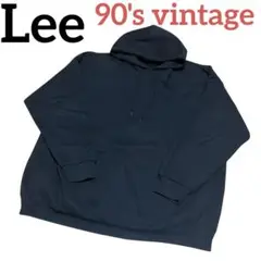 90s vinage " LEE リー "BLACK無地 BIGSIZE 3XL