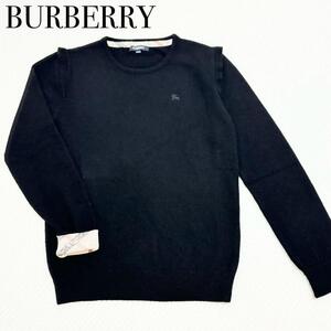 Burberry　バーバリー ウール×カシミヤ ニット セーター サイズ 160A 洋服 ブラック