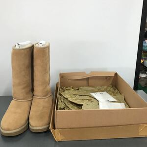 UGG ムートン ブーツ ロング アグ ベージュ　現状品　人気ブランド　冬靴