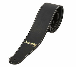 【新品】Sadowsky（サドウスキー）/ MetroLine Genuine Leather Bass Strap - Black, Gold Embossing ベースストラップ