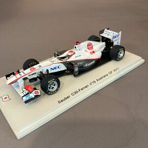 スパーク SJ003 1/43 ザウバーC30-フェラーリ　#16 オーストラリアGP 2011 小林可夢偉