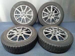 ★7-8分山★20年製★ ダンロップ WM02 175/65R15　社外ホイール 15×5.5J +45 4H-100 4本セット スタッドレス アクア・ヤリス等　G1215