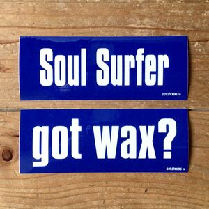 送料無料 GOT STICKERS 2枚 ステッカー サーフィン soul surfer got wax