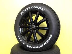 S3788 新品 4本 225/65R17 オープンカントリー A/T EX ホワイトレター M10 7J +38 黒 ブラック ハリアー RAV4 CX5 CX8 エクストレイル