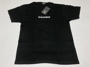 PLAYBOY プレイボーイ デザイン Tシャツ Lサイズ ブラック 展示未使用品