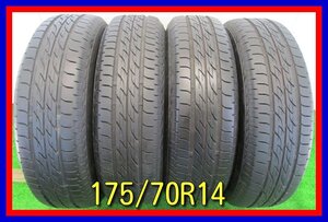 ■中古タイヤ■　175/70R14 84S BRIDGESTONE ECOPIA NEXTRY ポルテ シエンタ フィット等 夏タイヤ オンロード 激安 送料無料　B629