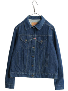 80s USA製 リーバイス 76581 デニム ジャケット レディース L / ヴィンテージ Levis ジージャン ブルゾン ポケット付き 70506 70505 濃紺