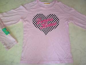 LOVER HOUSE ハートが可愛いピンクのTシャツ　１３０～１４０