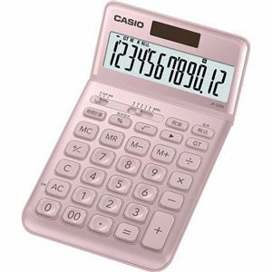 【新品】（まとめ）カシオ デザイン電卓 12桁ジャストタイプ ライトピンク JF-S200-PK-N 1台〔×2セット〕