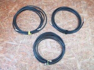 ◎DX ANTENNAS-5C-FB 50ΩBNC型コネクター 約4.9m 同軸ケーブル・黒 3本セット 中古◎C-405