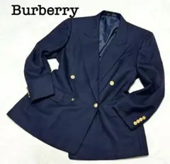 【人気】バーバリー 紺ブレ 金ボタン ジャケット ダブル Burberry