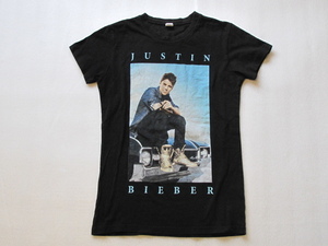 ◇Justin bieber　ジャスティンビーバー 　プリントTシャツ　tultex Sサイズ　BLK