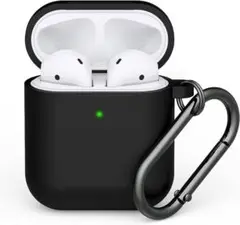 Airpods ケースカバー シリコン 保護ケースカバー キーチェーン付