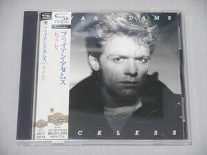 ブライアン・アダムス 「レックス」 帯付き （2011年リマスター使用 高音質 SHM-CD） BRYAN ADAMS RECKLESS