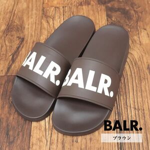 1円/BALR./40(25-25.5cm)/訳 シャワーサンダル B6720.1001 Classic Brand Slide サーフ リゾート スリッパ 新品/茶色/ブラウン/ib237/