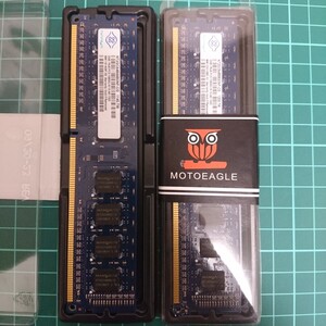 NANYA■2GB×2 合計4GB 1Rx8 PC3-10600U DDR3 SDRAM 240pin DIMM 1333MHz NT2GC64B88B0NF-CG 1.5V デスクトップパソコン用メモリ