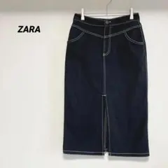 ZARA　ザラ　デニムスカート　タイトスカート　シンプル　ブラック