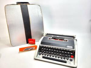 【送料無料・長期保管未使用品】オリベッティ タイプライター/olivetti Lettera DL　コレクション品　骨董品　専用ケース　付属品付