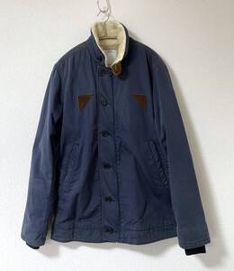 visvim 0112205013021 DECKHAND JACKET NAVY 2 M デッキ ジャケット シープスキン GORE TEX ボア ミリタリー ビズビム wmv N-1 ブルゾン