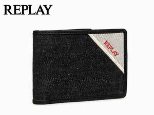 新品■リプレイ 12960円■コンパクトな2つ折り財布。前ポケットに収納することで財布が型崩れせず傷みにくい。座るときも邪魔になりませ
