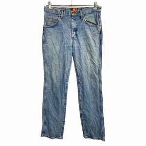 Wrangler カウボーイ ロングパンツ W33 ラングラー 36MWZ スリムフィット ブルー コットン メキシコ製 古着卸 アメリカ仕入 2406-493