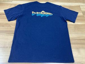 patagonia パタゴニア p6 トラウト　半袖Tシャツ ポケット付きtシャツ ２０２２年製 ＮＥＮＡ　ネイビー　Ｍサイズ　美品　厚手