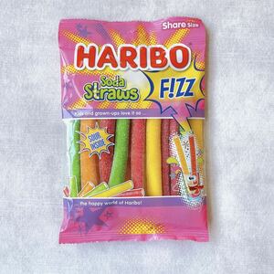 HARIBO【日本未販売】Soda Straws 180g ソフトキャンディハリボー グミ