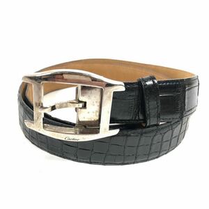 【カルティエ】基準内 Cartier ベルト アリゲーター トーチュ 全長109cm 幅3cm クロコダイル ワニ革 男性用 メンズ サイズ調整可 送料520円