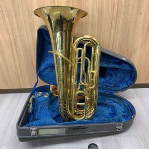 【Dr】 Yamaha YBB-103 チューバ ジャンク フロントアクション フロントピストン 金管楽器 ケース used 3016-36