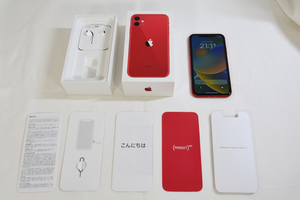 【美品】ｉＰｈｏｎｅ　１１　レッド　１２８ＧＢ　ＰＲＯＤＵＣＴ ＲＥＤ