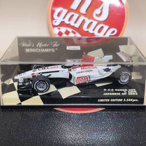 MINICHAMPS 1/43 B.A.R Honda 005 佐藤琢磨 #16 日本GP 2003 LUCKY STRIKE 400030116 ミニチャンプス ホンダ ラッキーストライク 鈴鹿