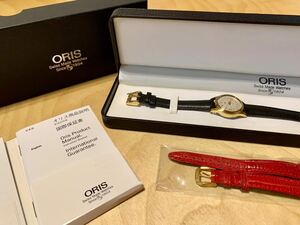 【美品】【絶版品】【稼働品】オリス ORIS ポインターデイト 7405 レディース 自動巻き 腕時計 機械式 26mm 外箱 内箱 説明書 国際保証書