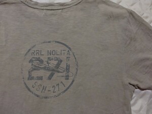 希少S RRL ミリタリー プリント ビンテージ加工 Tシャツ ラルフローレン ポロカントリー ポロスポーツ ビンテージ ヴィンテージ 古着 