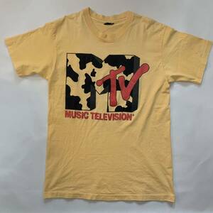 90s USA製 M TV Tシャツ / シングル バンド music アート キャラ ビンテージ nirvana 音楽 企業