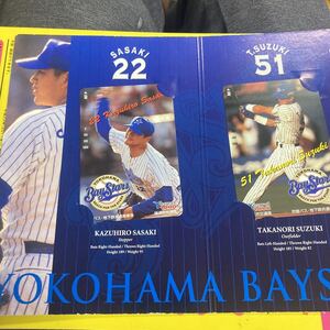 横浜市営地下鉄yカード横浜ベイスターズ 20周年佐々木主浩大魔神など2枚組未使用