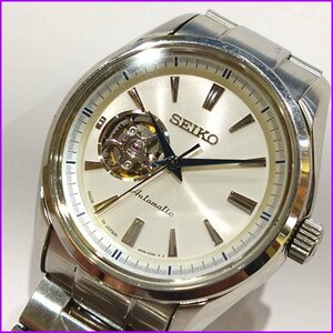 中古●SEIKO/セイコー●automatic 23石 4R38-00S0 メンズ シースルーバック 白文字盤 自動巻 傷多め