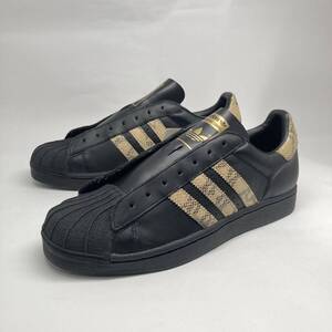 レア!希少! 02製 adidas SUPERSTAR SNAKE レザー 黒 × 蛇 27.5cm 672724 / スーパースター スネーク コルダ CORDA 黒蛇