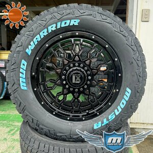 ランクル100 シグナス タイヤホイールセット 18インチ MONSTA MUDWARRIOR 285/60R18 LEXXEL PreDator 4本セット 1台分 ホワイトレター