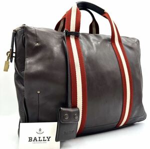 1089 美品廃盤● BALLY バリー ビジネスバッグ ブリーフケース トレインスポッティング メンズ 仕事カバン レザー ロゴ 金具 通勤 本革 茶