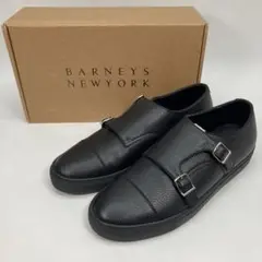 BARNEYS NEW YORK ダブルモンクストラップ　ブラック