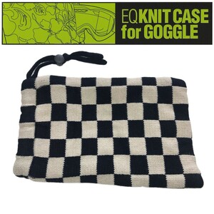 EQ GOGGLE KNIT CASE (カラー CUBE BLACK ) イーキュー ゴーグル ニットケース スキー スノーボード