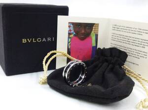 1円～☆BVLGARI ブルガリ Save the Children セーブ・ザ・チルドレン リング 指輪 Ag925 シルバー セラミック 日本サイズ約16号 約7g